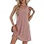 Coverup Summer Dresses for Women 2025 Eyelet Casual Loose Sleeveless Sundresses Tank Dresses with Pockets