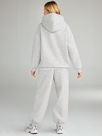 Womens 2 Piece Outfits Lounge Hoodie Sweatsuit Sets Plus Size Fall Fashion Clothes Airport Travel Pants Tracksuits