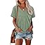 Womens T Shirts 2025 Short Sleeve V-Neck Shirts Cute Fit Summer Casual Tee Tops S-3XL Beach