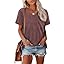 Womens T Shirts 2025 Short Sleeve V-Neck Shirts Cute Fit Summer Casual Tee Tops S-3XL Beach